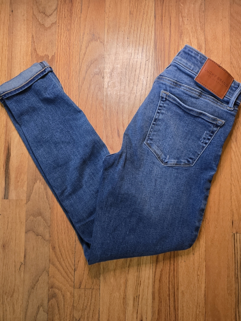 Lucky Brand Lucky You Skinny Jeans Women's Size 6/28 Regular Blue Distressed